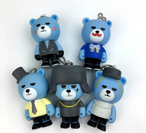 Explosion bear keychain pendant doll cartoon bear