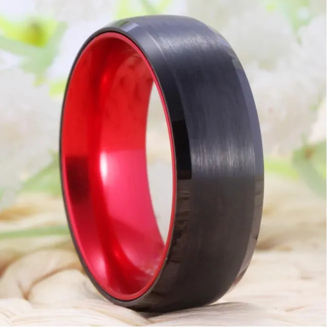 Tungsten steel jewelry European and American men 857 tungsten gold ring