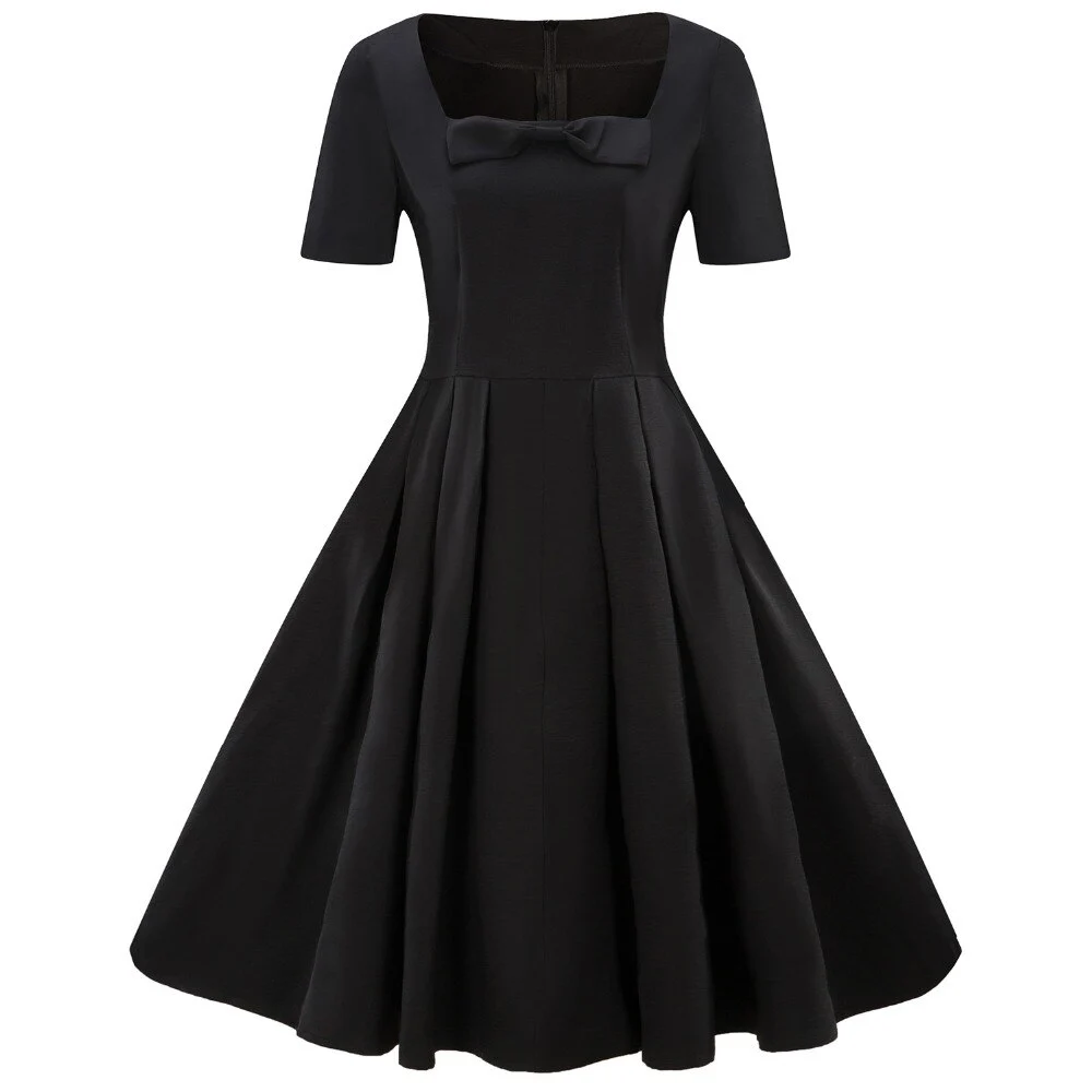 Summer European And American New Style Short-Sleeved Retro Dresses In Europe
