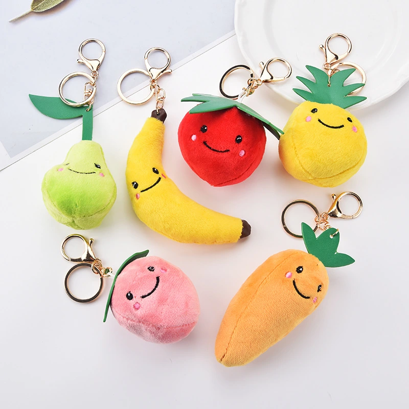 Korean version of simulation fruit plush keychain bag pendant