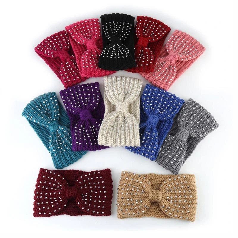 Fashion Point Drill With Wool Knitted Headband