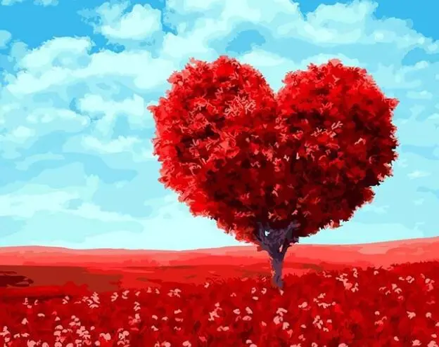 Loving Heart Red Tree