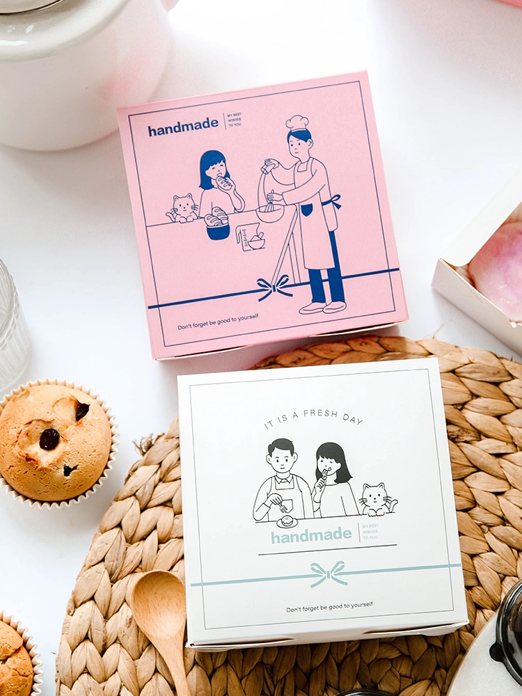 Cartoon hand drawn baking packaging box