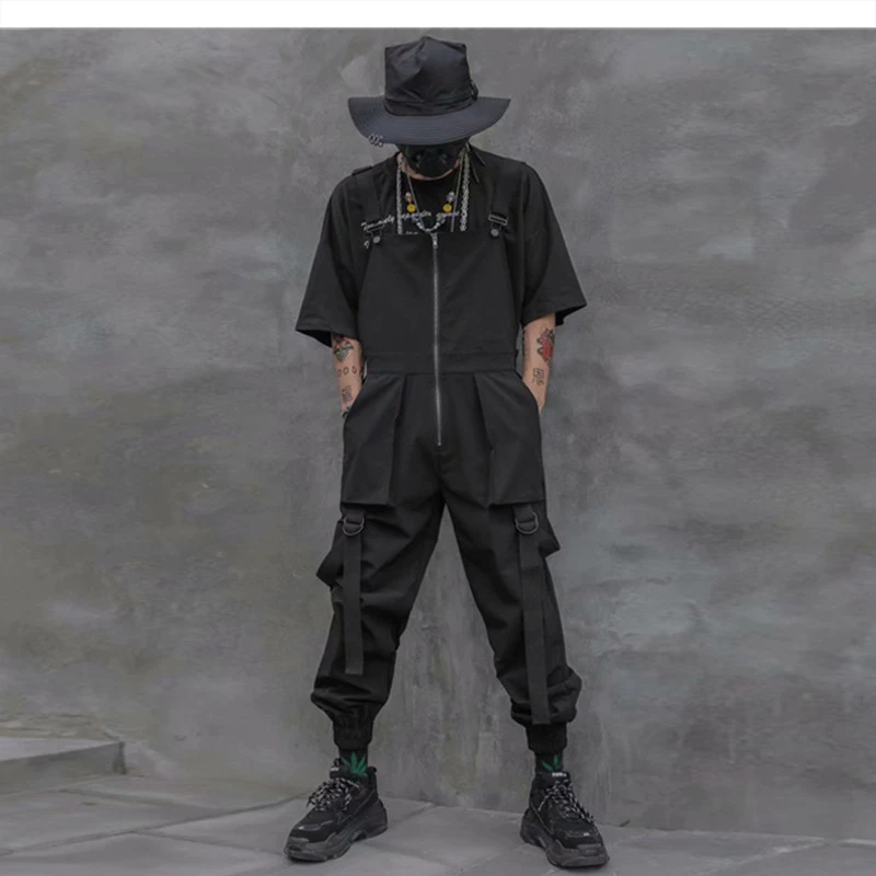 Hip-hop loose overalls men