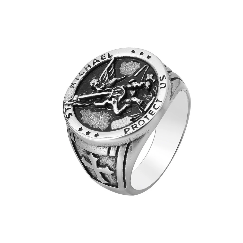 Holy War Angel Men's Titanium Steel Ring