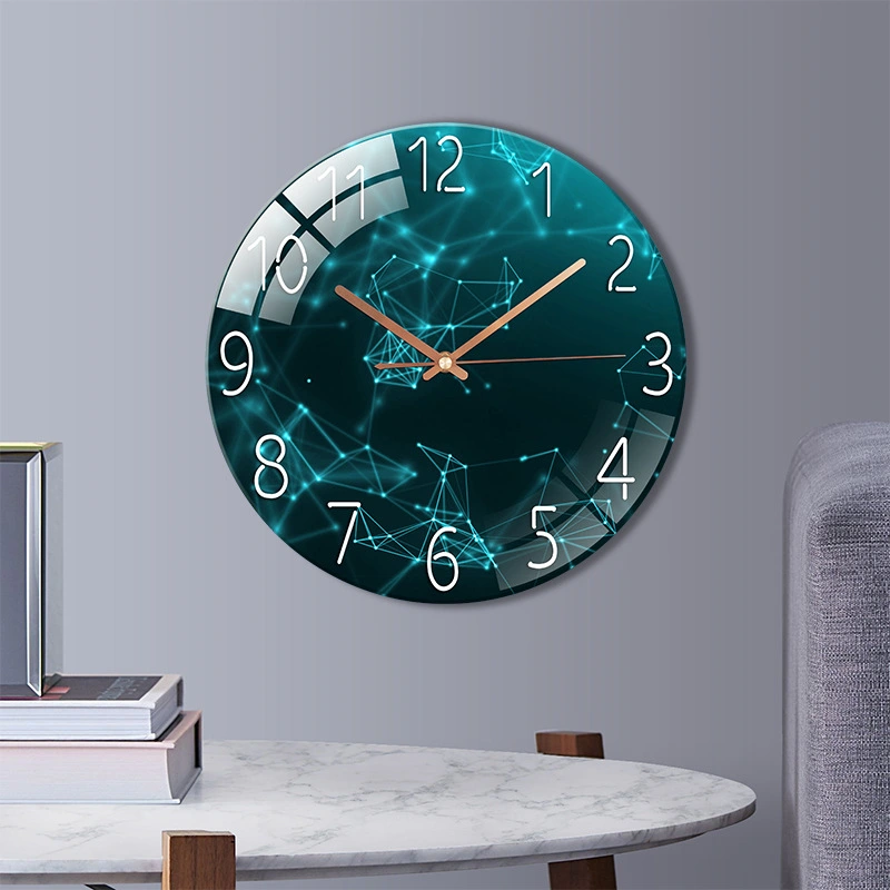 Fashion Tempered Glass Silent Wall Clock