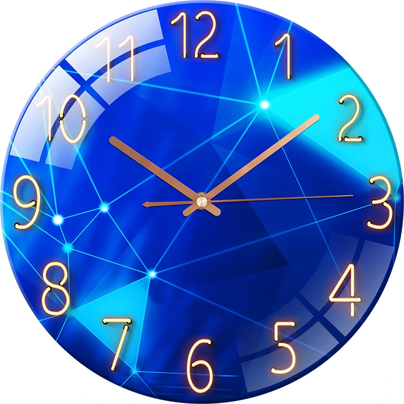 Fashion Tempered Glass Silent Wall Clock