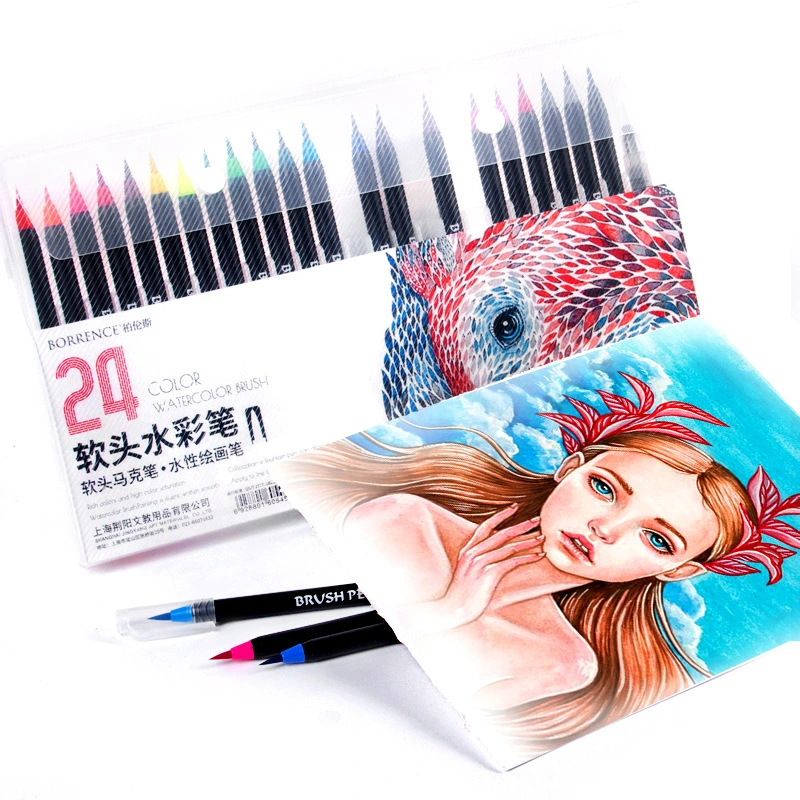Soft Head Watercolor Pen Manga Anime Design Colored Pen