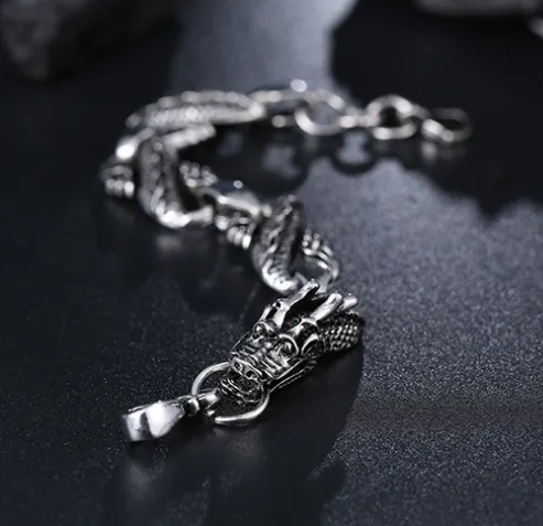 New ethnic style men's zodiac dragon bracelets Domineering personality tide men's jewelry