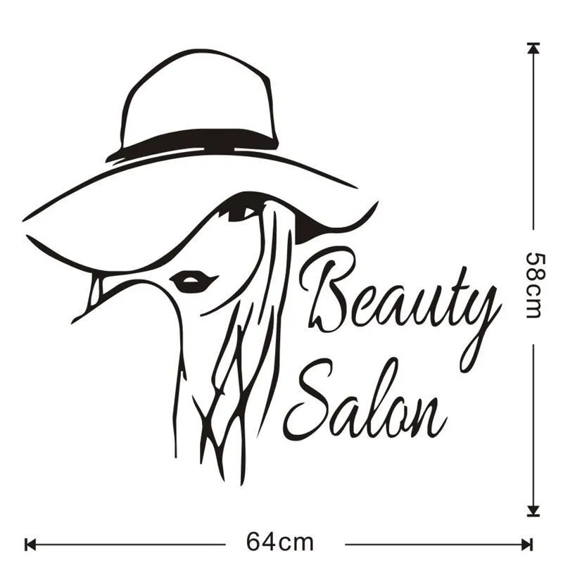 New Carved Modern Beauty Salon Wall Stickers