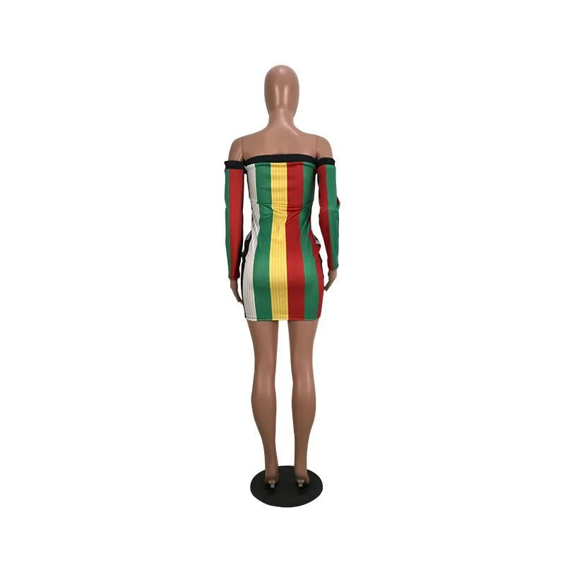 Rainbow Striped Panel Top