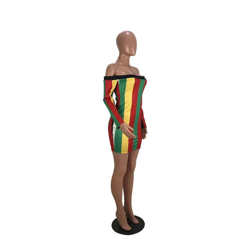 Rainbow Striped Panel Top