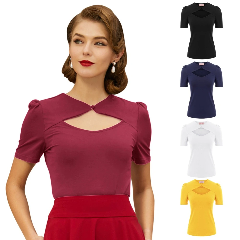Retro sexy BP sleeve cotton shirt
