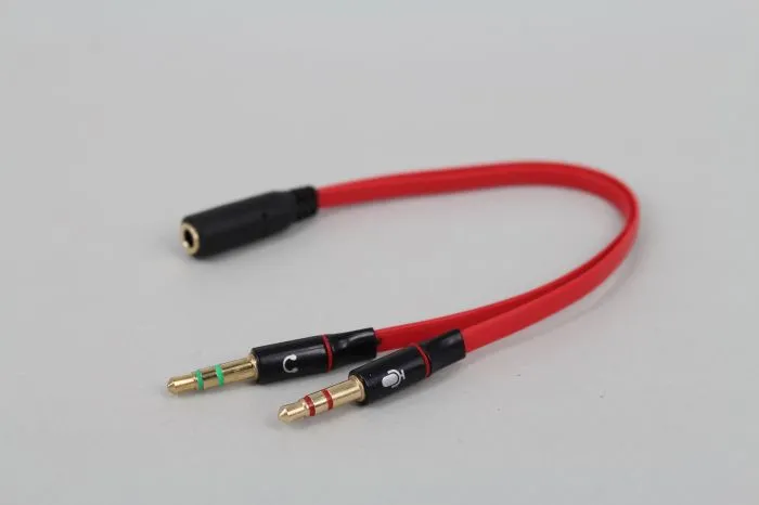 Double line computer headset headset adapter to mobile phone headset in computer 3.5mm audio line