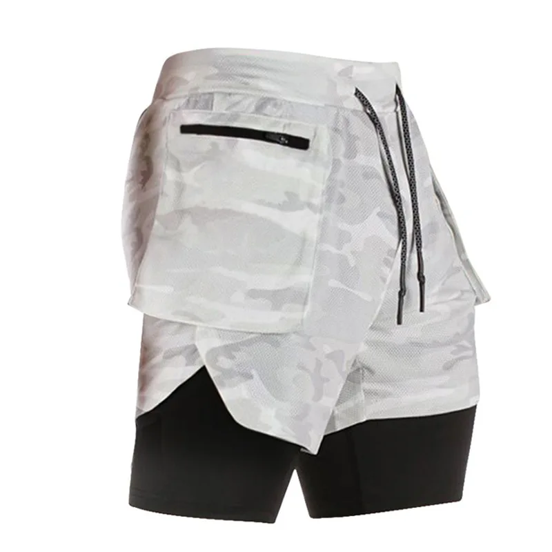 Shorts Mesh Sports Pants Double Gloss Camouflage Pants