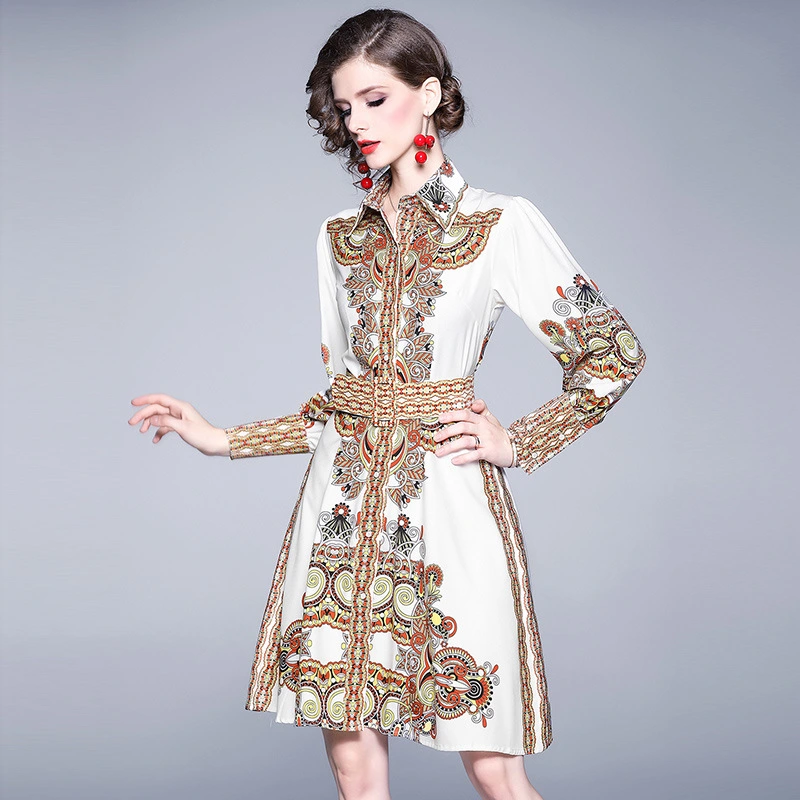 Long sleeve lace waist dress