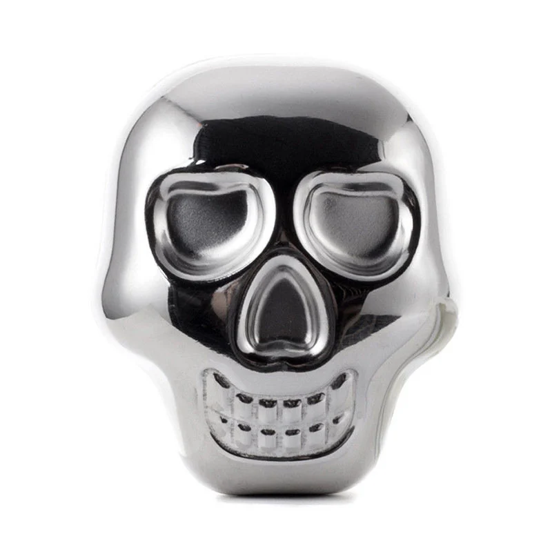 Stainless Steel Skull Ice Cube Cooling Beer Whisky Wine Cocktail Rock Cooler Stones Sipping Chillers Bar Tool