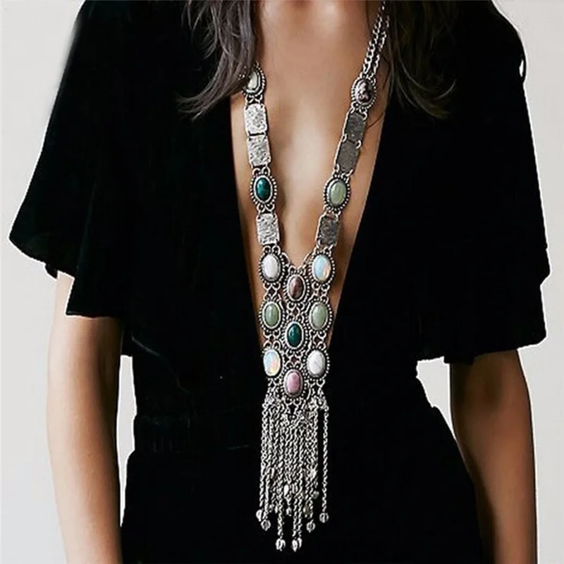 Exaggerated multi-layer Long Necklace