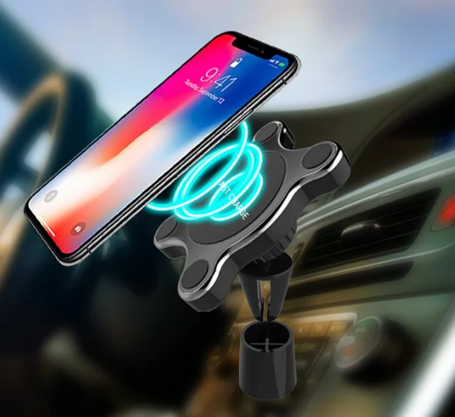 Compatible With Apple, QI Magnetic Car Mount Wireless Charger