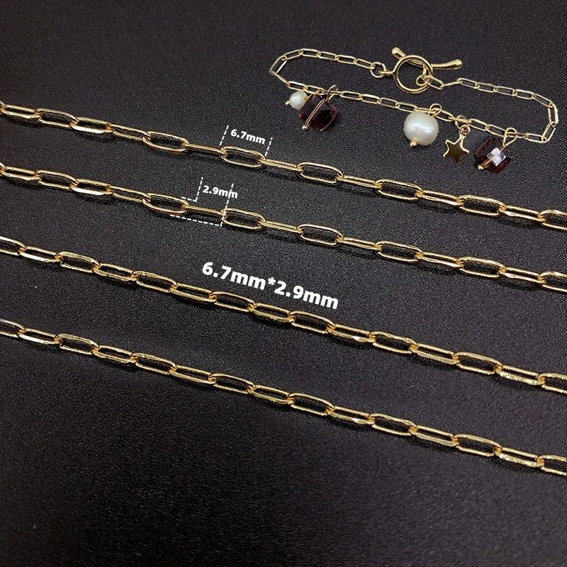 14k gold DIY handmade chain bracelet necklace wild