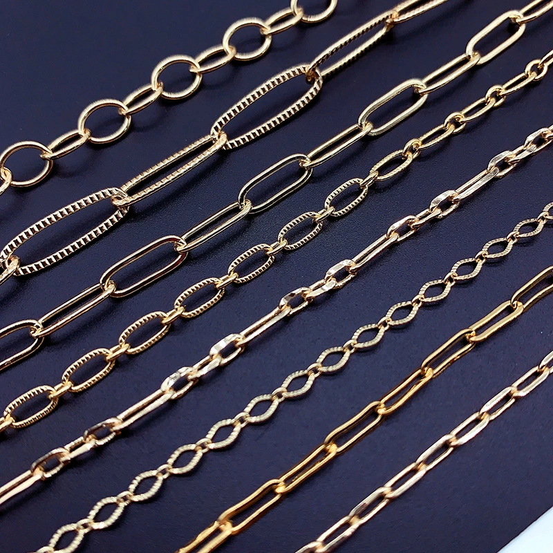 14k gold DIY handmade chain bracelet necklace wild
