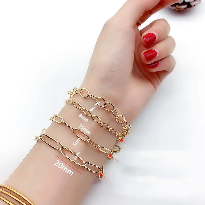 14k gold DIY handmade chain bracelet necklace wild