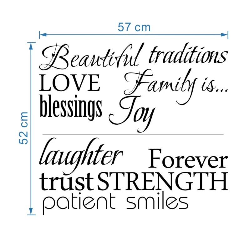 WG1 new English beautiful bedroom living room background wall sticker foreign trade wholesale waterproof removable