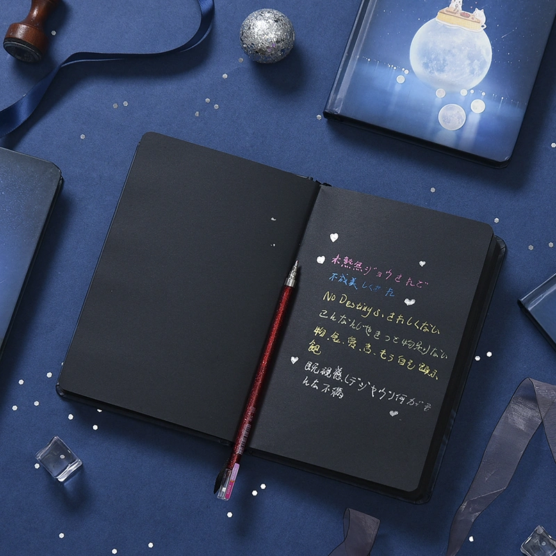 Lunar night hardcover diary book