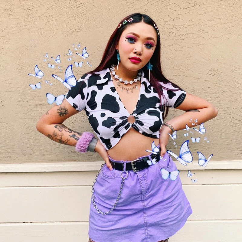 Cow print T-shirt