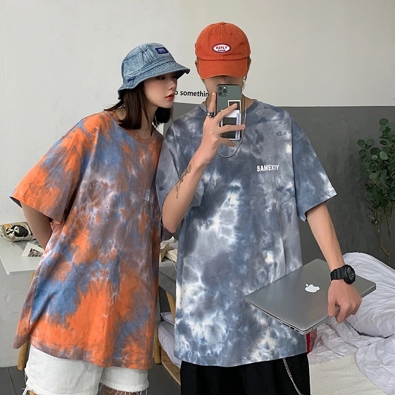 Tie-dye gradient short sleeve T-shirt
