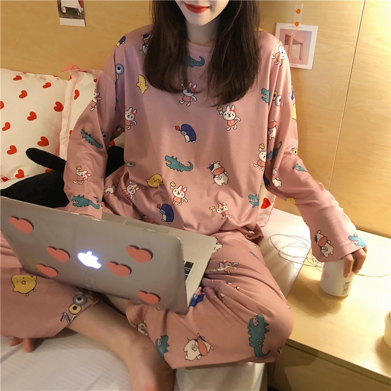 Long sleeve housewear women's suit pajamas
