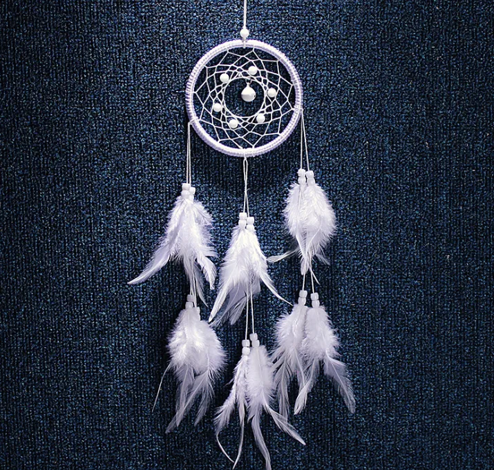 Dream catcher white bell wind chime pendant