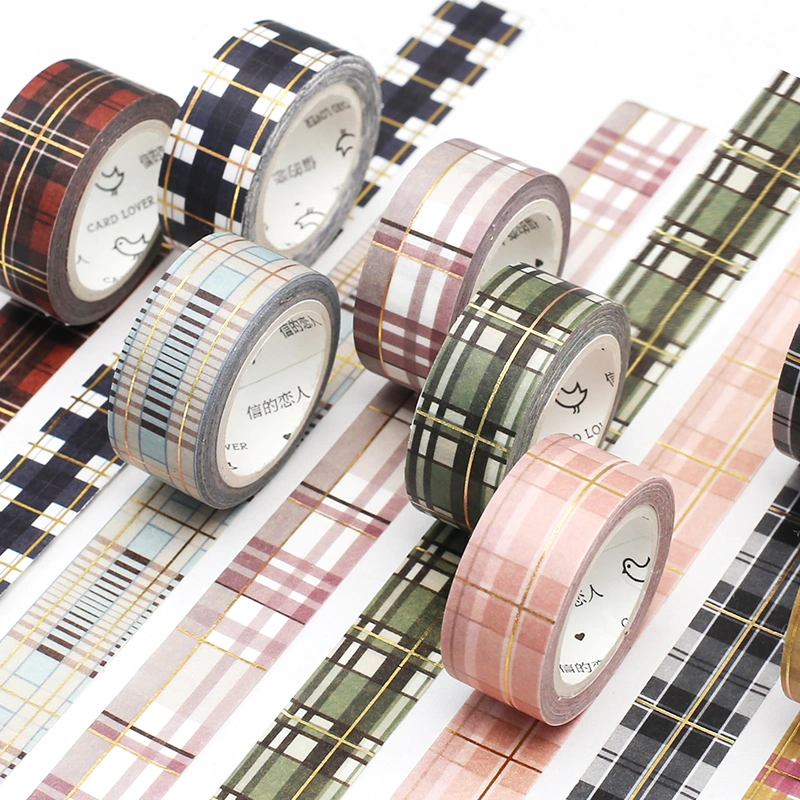 Scottish plaid bronzing and paper tape