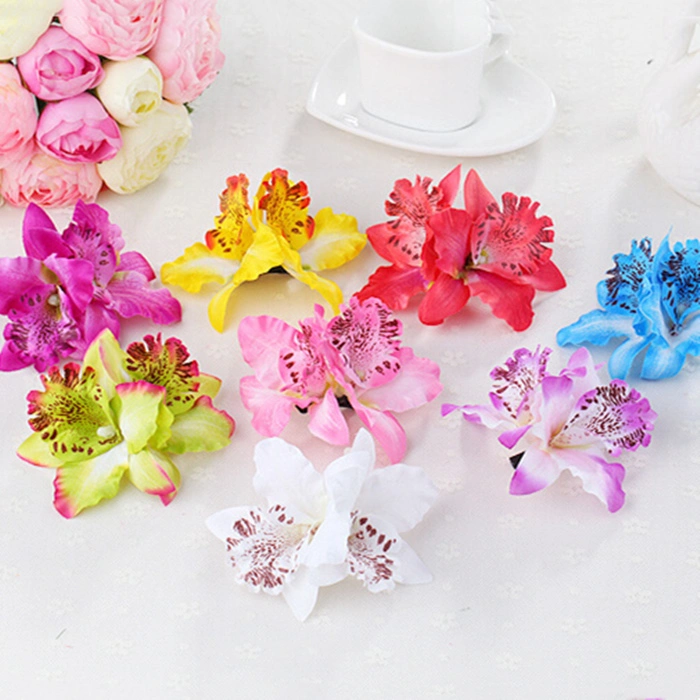 Double orchid flower of Thailand bride wedding flower hairpin beach holiday photo photo hair accessories factory