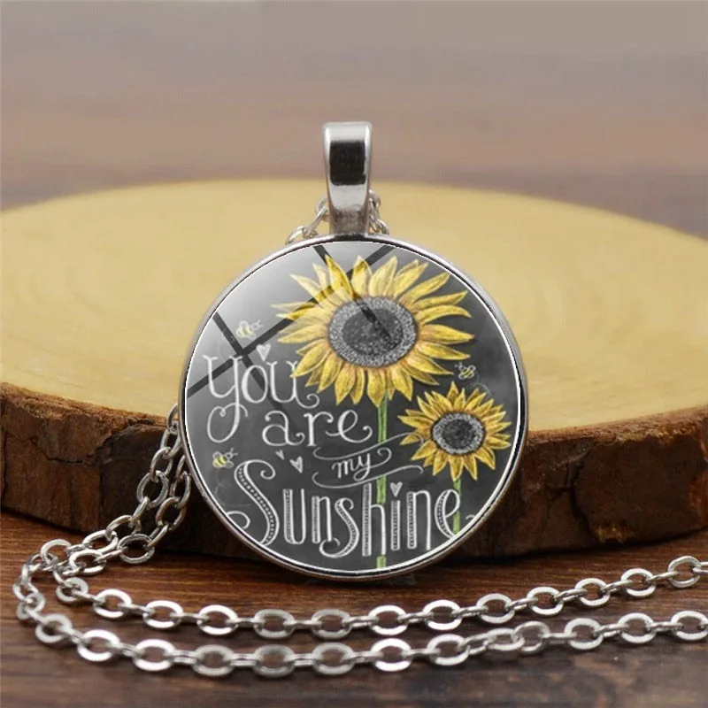 Sunflower Time Gemstone Necklace