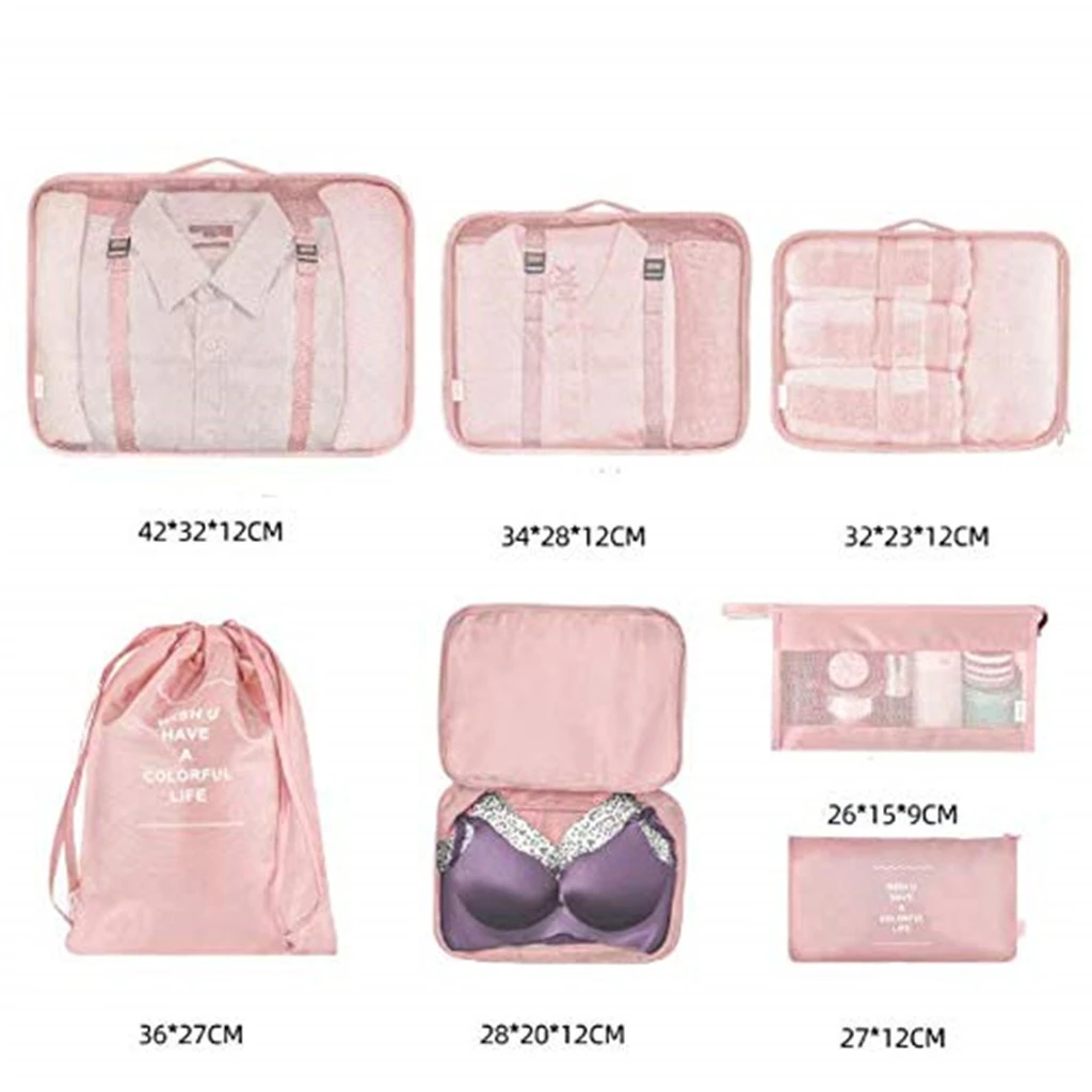 Seven-piece waterproof travel storage bag