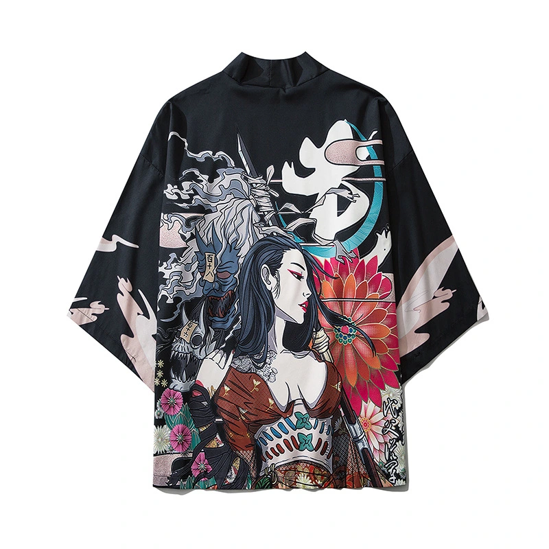 Printed Kimono  Sleeve Shirt