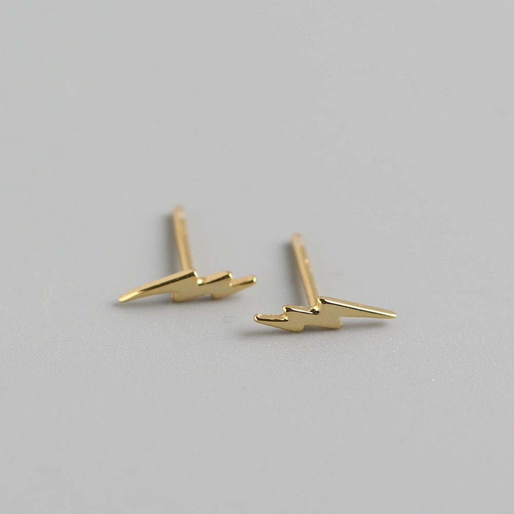 Female Sterling Silver Lightning Earrings