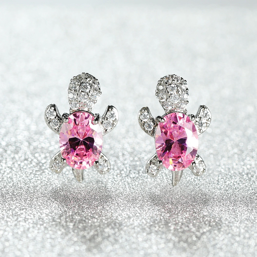 Tortoise zircon earrings