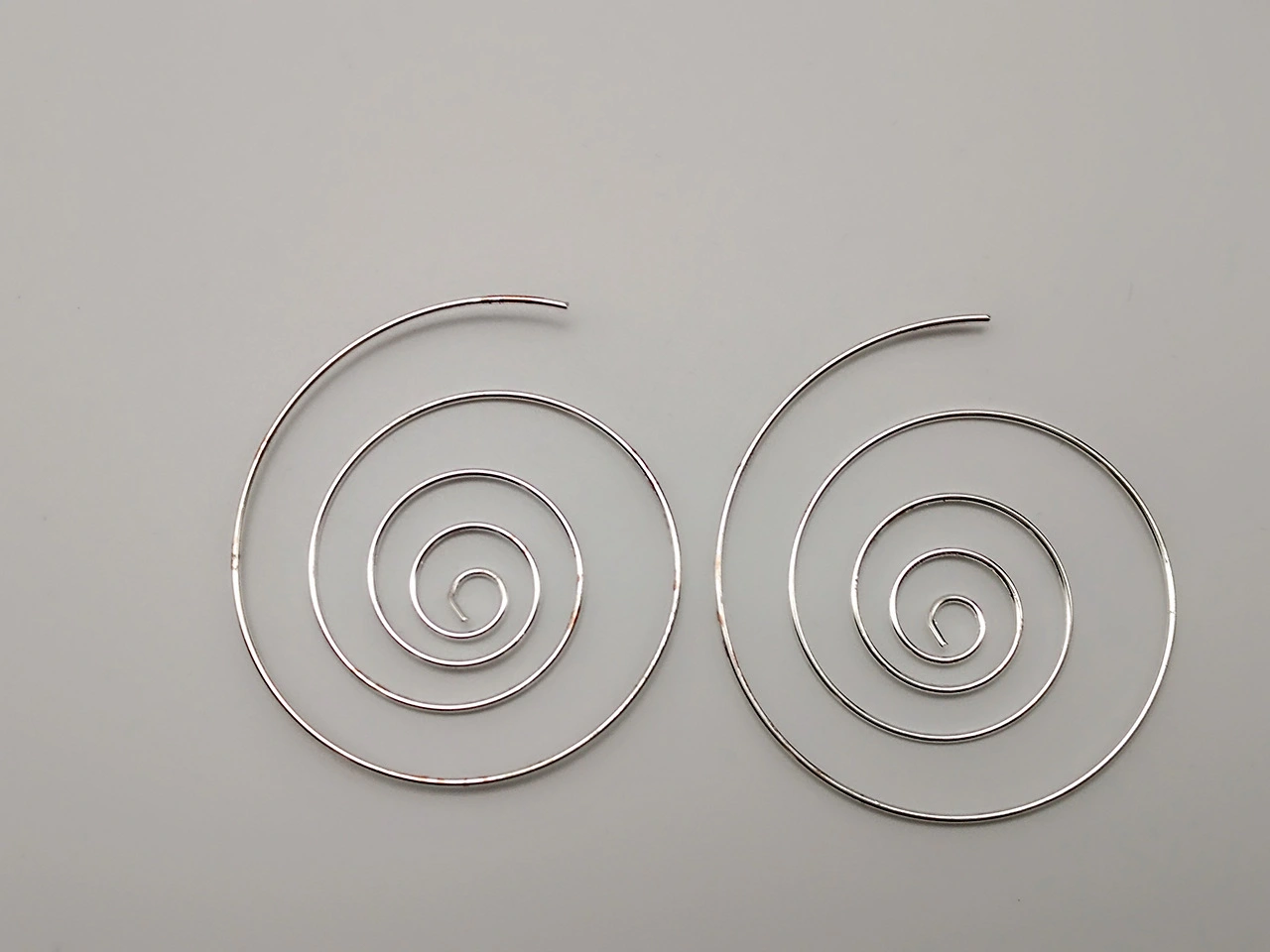Circle silver earrings