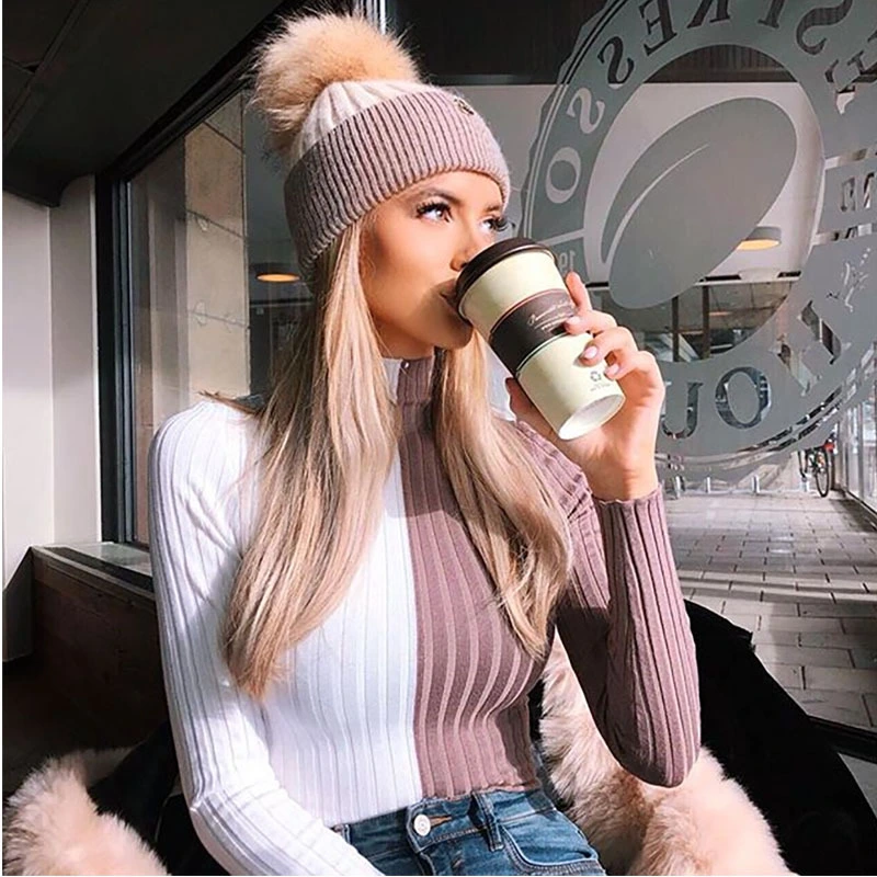 Long sleeve high collar bottoming shirt