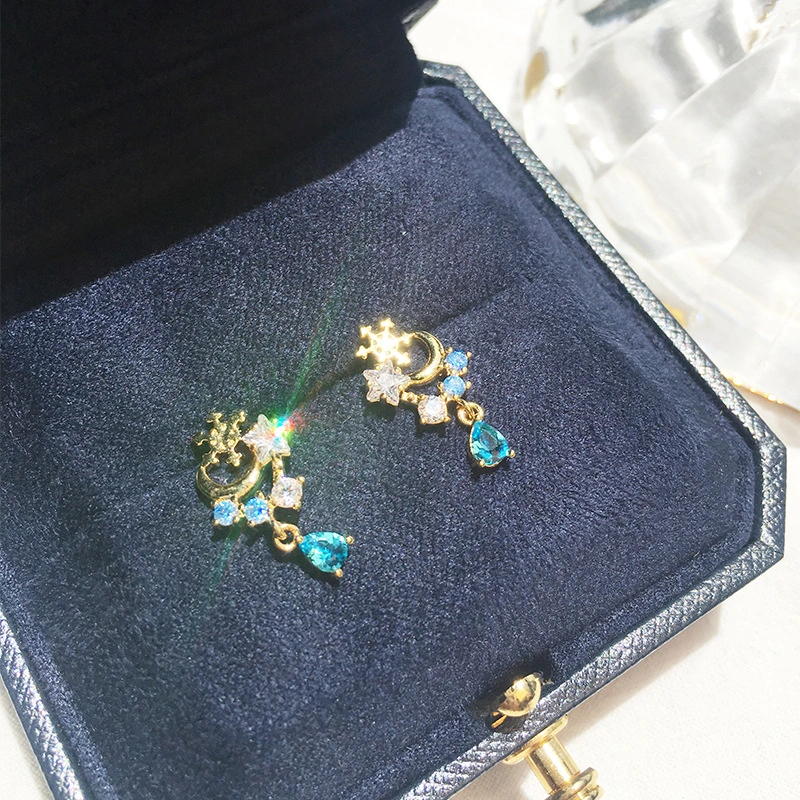 925 silver needle pierced resin ear clip