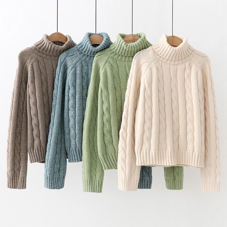 High collar bottoming sweater