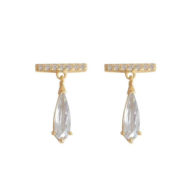 Small water drop earrings