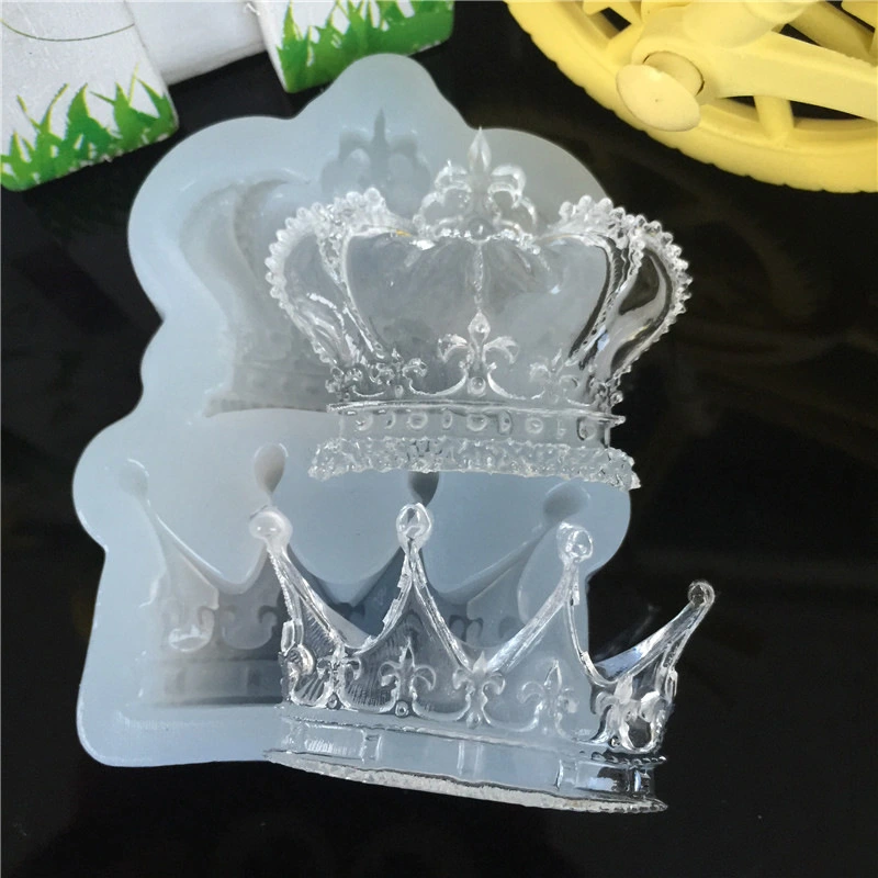 Mirror surface 2 different crown glue epoxy silicone mold