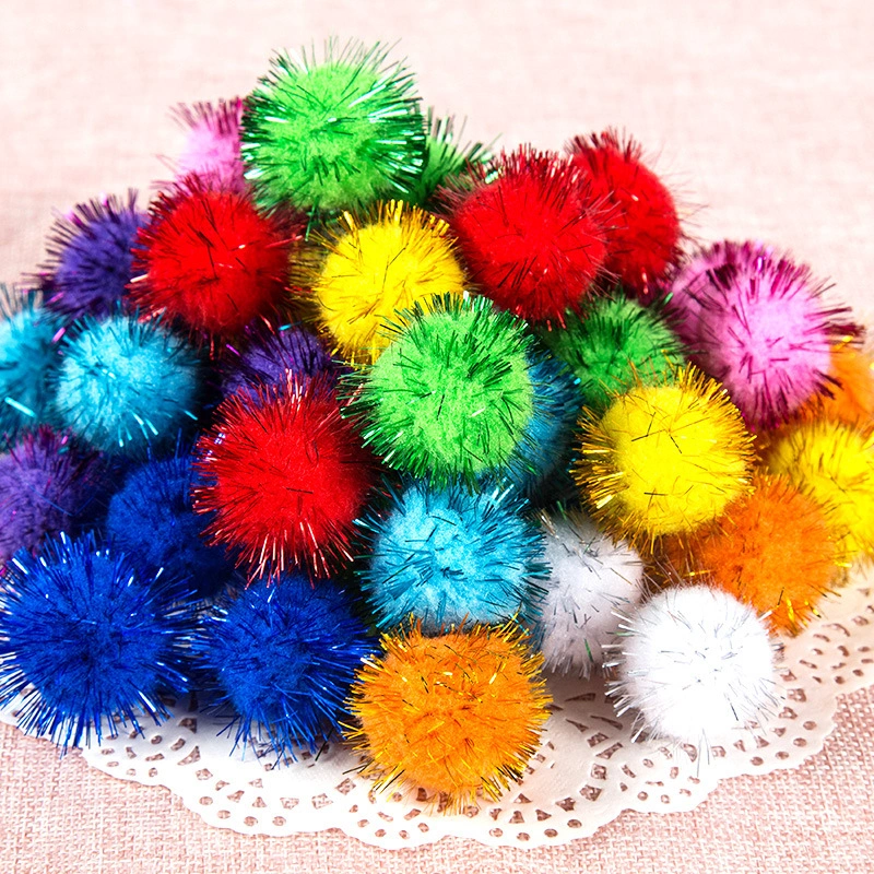 Color glitter hair ball