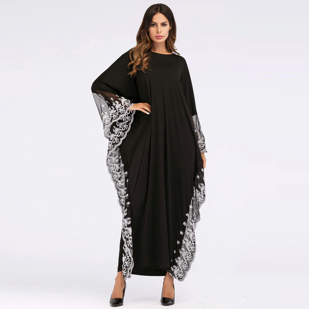 European and American i Bat Seeve Robe Women's Dress