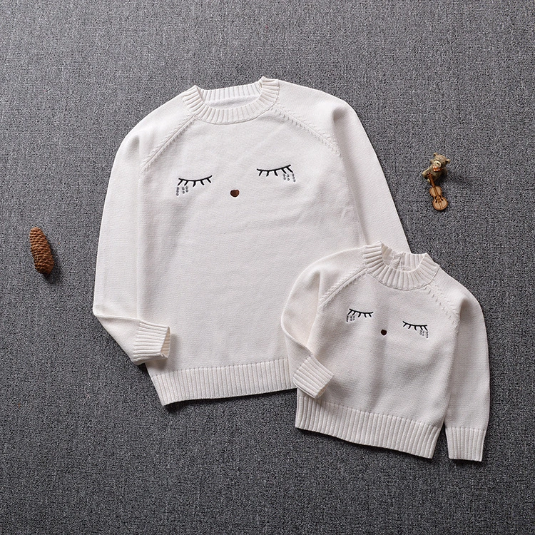 Eyelash long sleeve cotton pullover