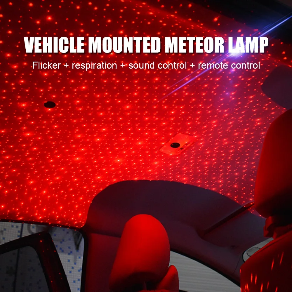 LED USB car atmosphere ambient star DJ light RGB colorful music indoor lamp decorative light