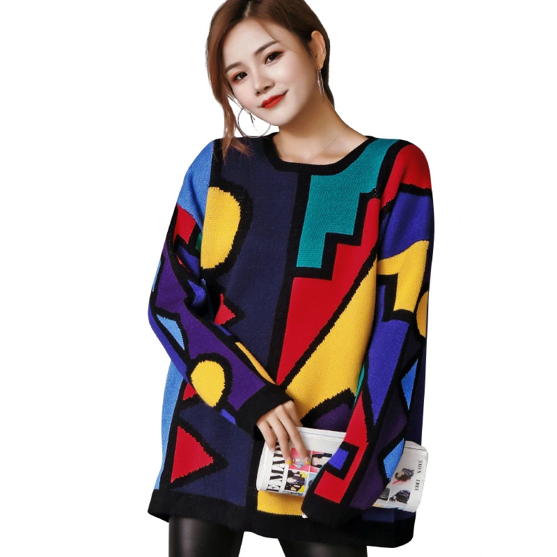Color sweater woman
